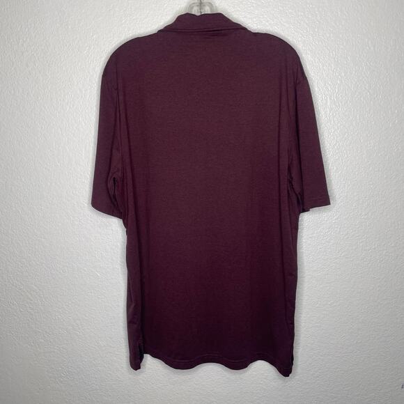 01. Algo Mens Shirt Size XL Burgundy 01. Performance Polo Short Sleeve - Picture 2 of 12